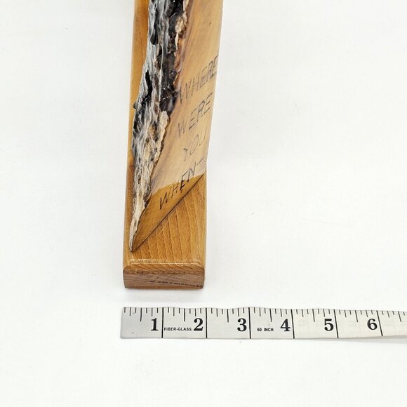 Vintage Hand Carved Wood 9/11 Tribute Memorial Sculpture Remembrance Handmade - Picture 16 of 16